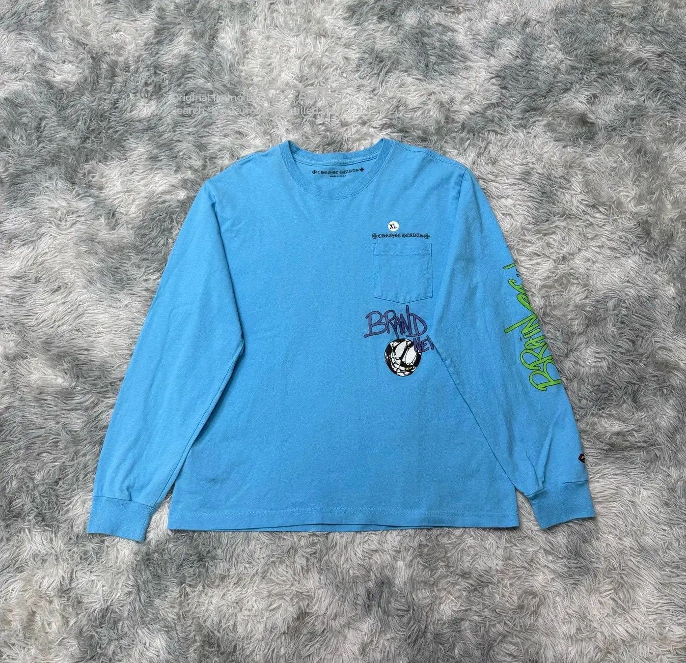 Chrome Hearts Chrome Hearts V89 Dagger Long Sleeve Navy Gold