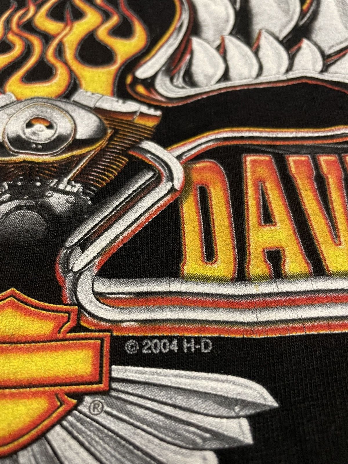 Harley Davidson × Vintage Vintage Harley Davidson 2004 Reflective Logo T-Shirt Size US M / EU 48-50 / 2 - 4 Thumbnail