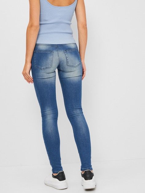 Designer × Desigual Desigual Womens Blue Skinny Denim Jeans Floral Embroidered Size 27" / US 4 / IT 40 - 2 Thumbnail