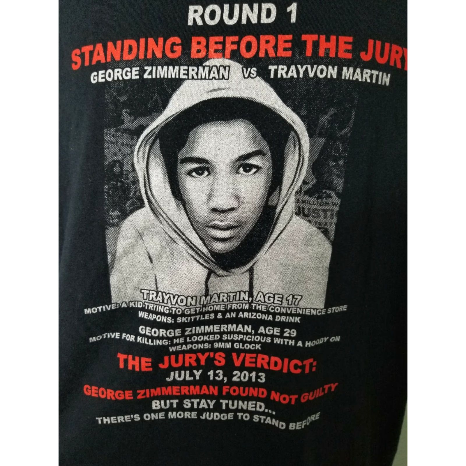 Gildan JUSTICE For TRAVON MARTIN BLM T-Shirt Mens 2XL Black Gildan Double Sided Short Sleeve Crew Neck Cotton Size US XXL / EU 58 / 5 - 3 Thumbnail