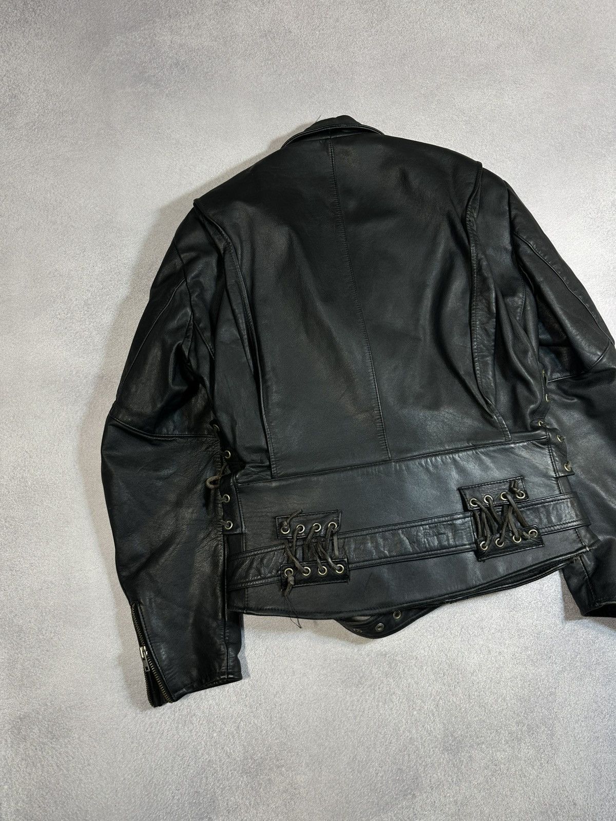 Other Vintage IXS Men’s Moto Heavy Lace-up Leather Jacket Sz M Size US M / EU 48-50 / 2 - 11 Thumbnail