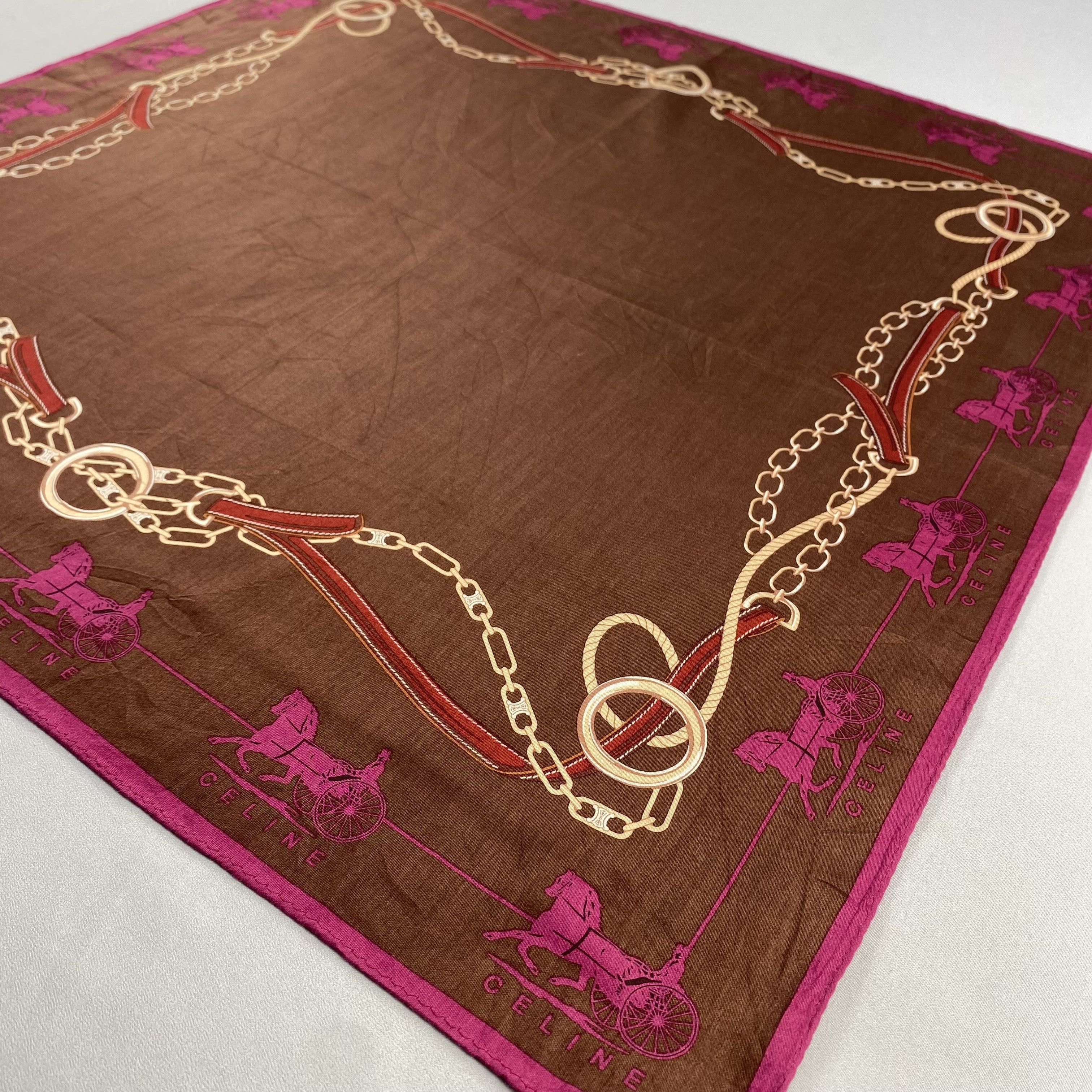Celine × Vintage Celine Neckerchief / Bandana / Handkerchief-P1849 Size ONE SIZE - 2 Thumbnail