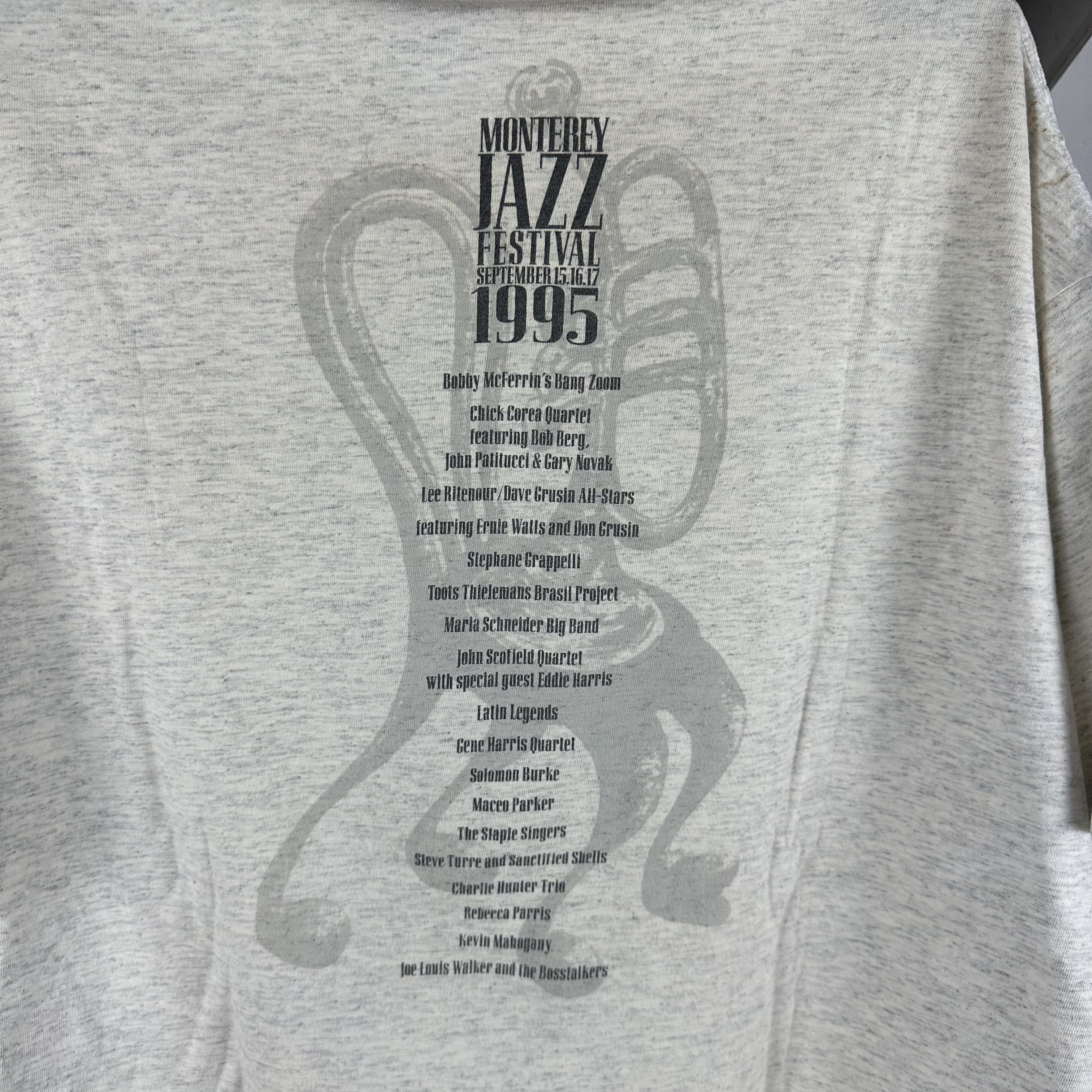 Vintage 1997 Monterey Jazz Festival Graphic Single Stitch T-Shirt Size US XXL / EU 58 / 5 - 4 Thumbnail