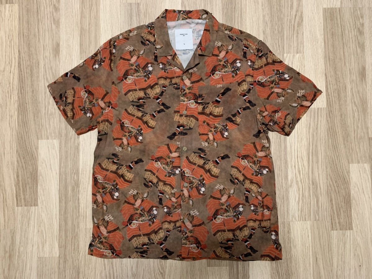Percival Percival samurai print shirt button up Size US L / EU 52-54 / 3 - 2 Thumbnail