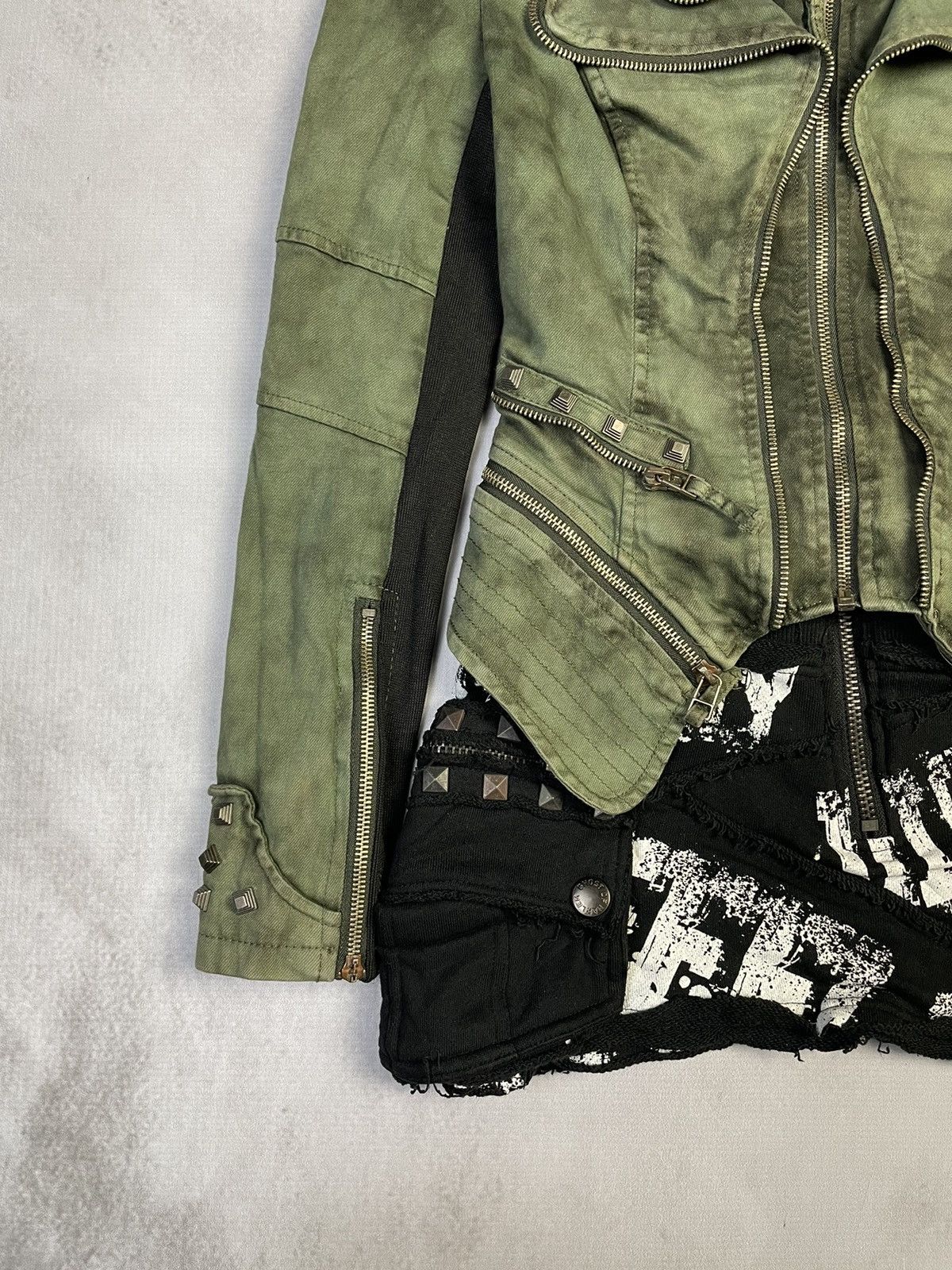 14th Addiction Y2k Archive Shalang Style Studded Avant Garde Rider Jacket Size S / US 4 / IT 40 - 3 Thumbnail