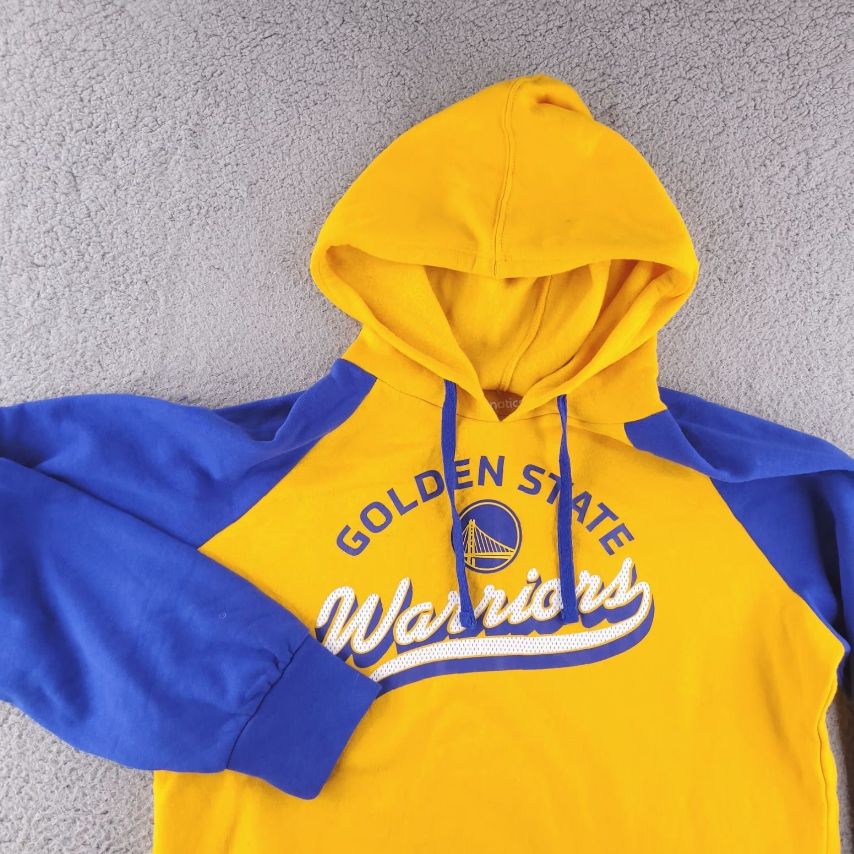 Vintage Fanatics Hoodie Womens XL Yellow Golden State Warrior NBA Curry Sweatshirt Size XL / US 12-14 / IT 48-50 - 2 Thumbnail