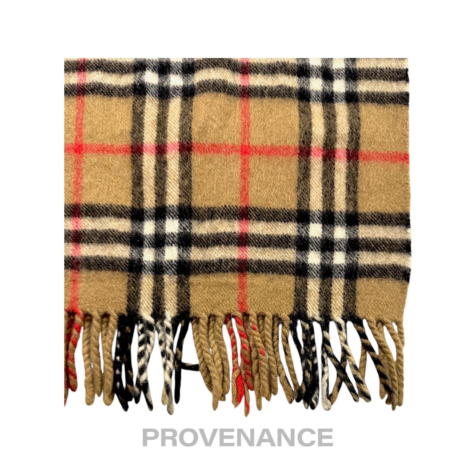 Burberry 🔴 Vintage Burberrys Scarf Nova Check 100% Cashmere Camel Size ONE SIZE - 5 Thumbnail