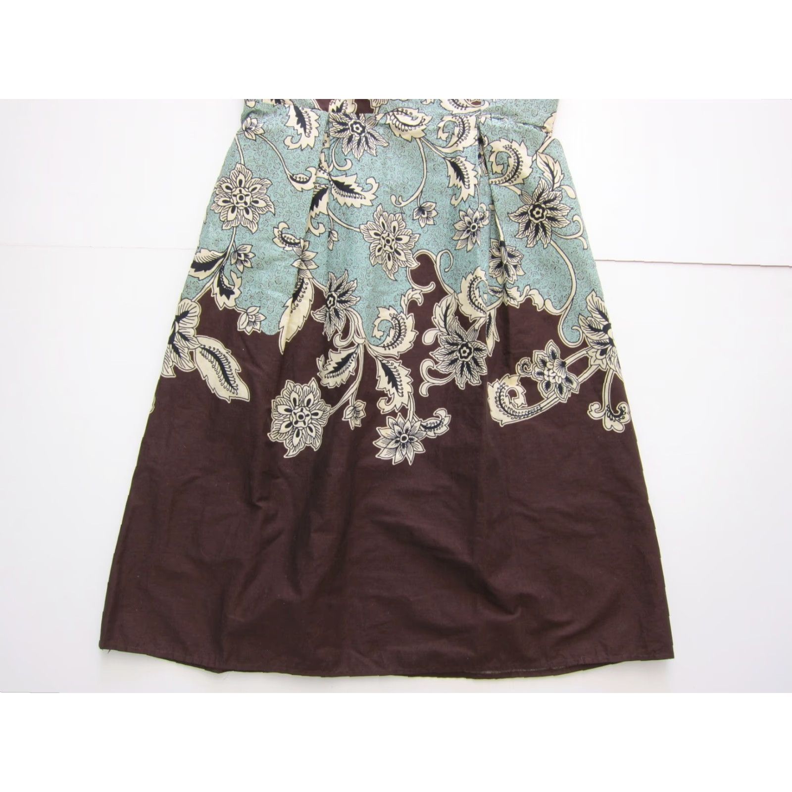 Madison Madison Leigh Brown Green Floral Hawaiian Empire Tank Sun Summer Dress Woman 8 Size M / US 6-8 / IT 42-44 - 8 Thumbnail