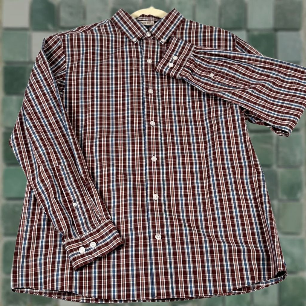 Duluth Trading Company Duluth Trading WrinkleFighter Shirt Button Down Plaid Relaxed Fit Workwear Mens M Size US M / EU 48-50 / 2 - 1 Thumbnail