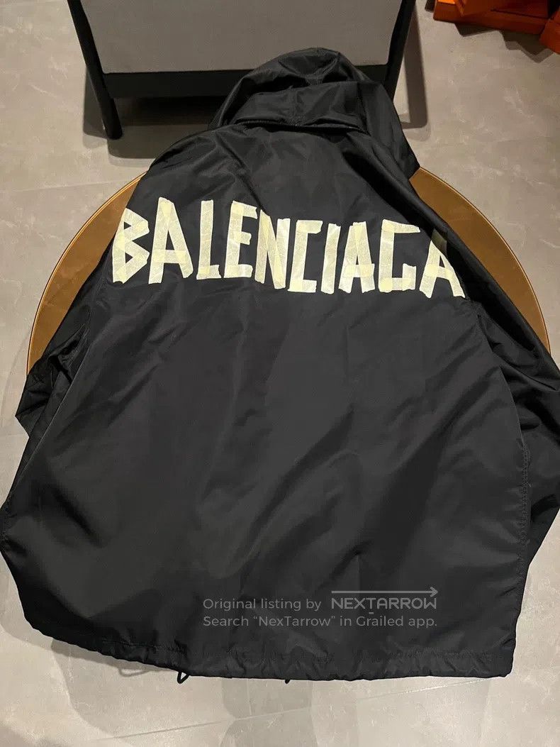 Balenciaga Balenciaga Tape Masking Paper Logo Hooded Windbreaker Jack Size US XS / EU 42 / 0 - 2 Thumbnail
