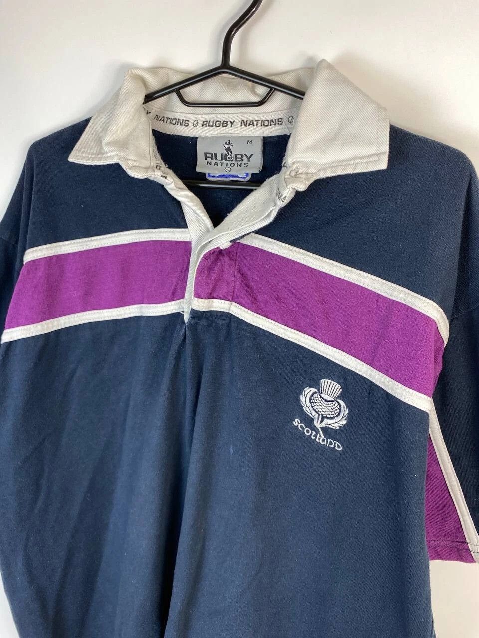 Other Rugby Nations Scotland Men’s Striped Polo Shirt Size M Size US M / EU 48-50 / 2 - 2 Thumbnail