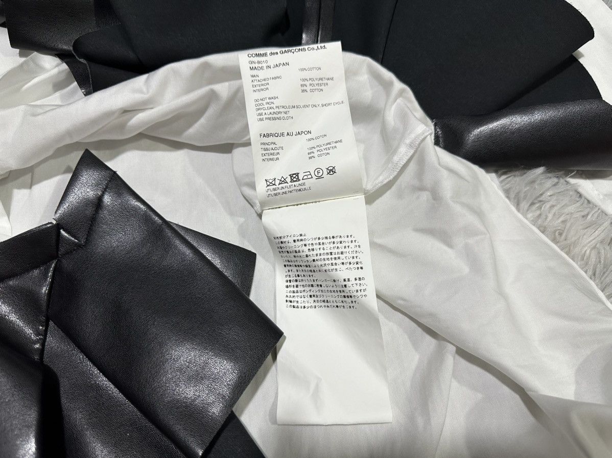 Comme des Garcons 🔥Aw24 Comme Des Garcons Asymmetric Faux Leather Frill Shirt Size US S / EU 44-46 / 1 - 18 Thumbnail