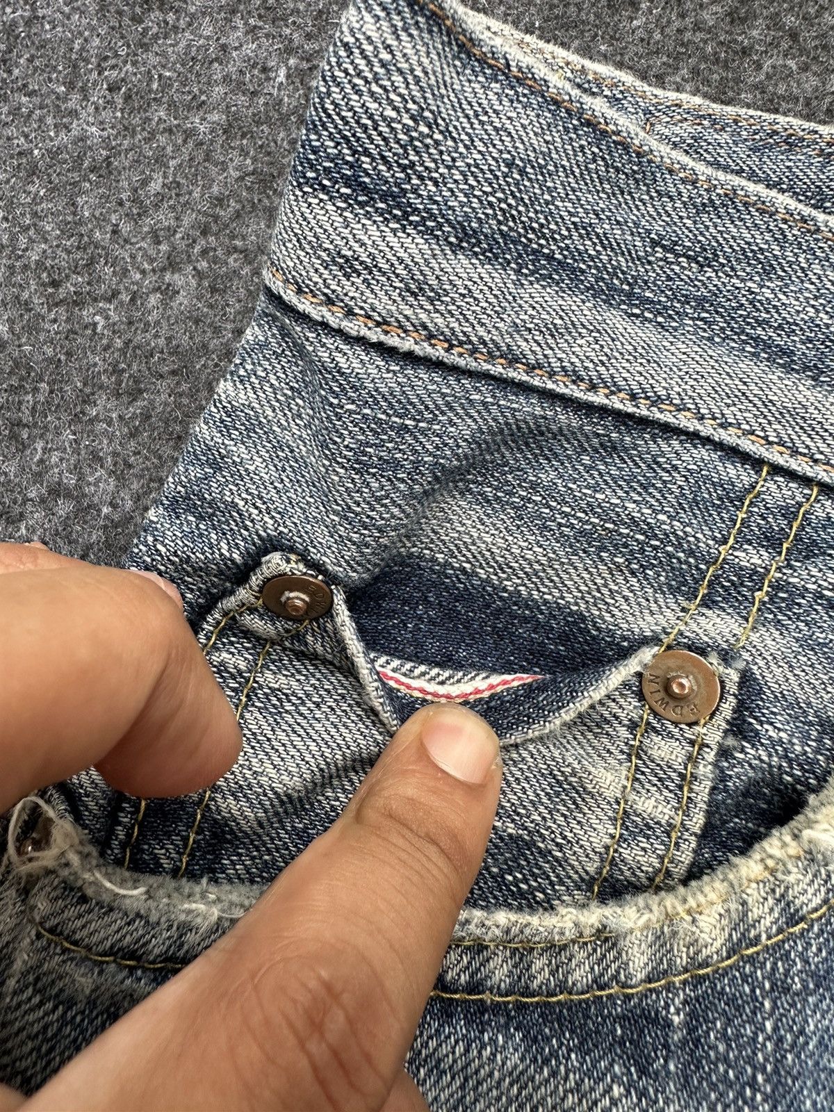 Edwin × If Six Was Nine × Vintage Vintage Edwin 505zxx Selvedge Distressed Denim D68 Size US 30 / EU 46 - 10 Thumbnail