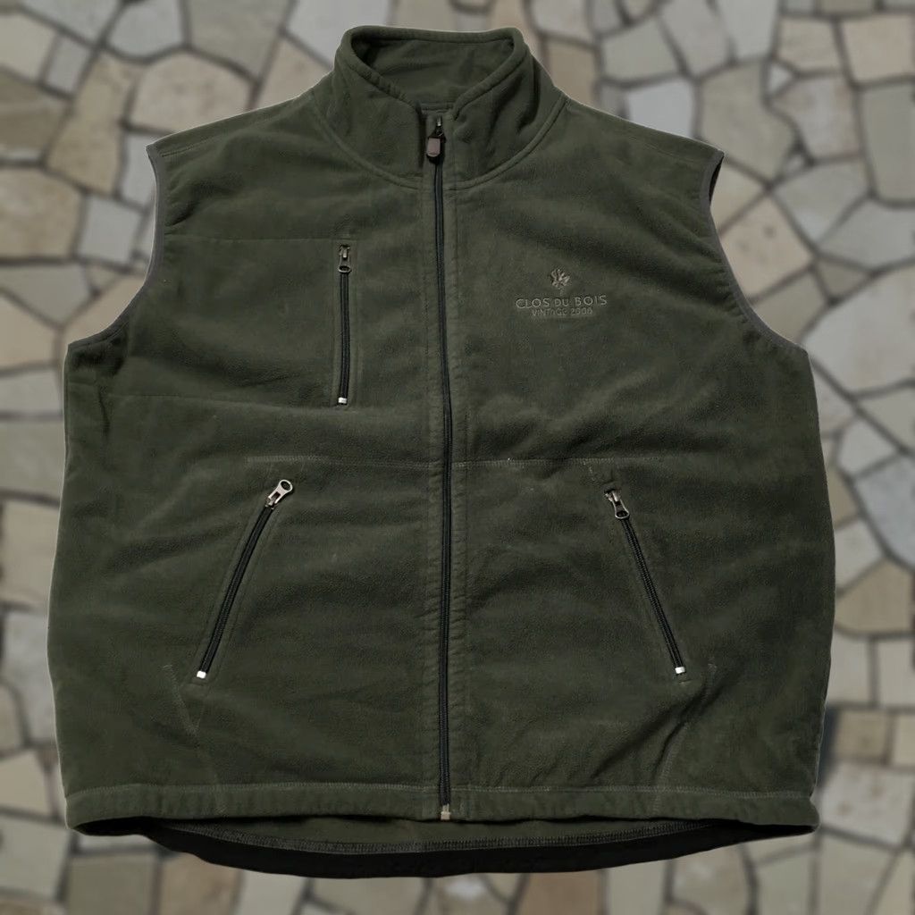 Olive SOPE CREEK Vest XL Olive Green Fleece Full Zip Logo Outdoor Classic 90s Windbreaker Mens Size US XL / EU 56 / 4 - 1 Thumbnail