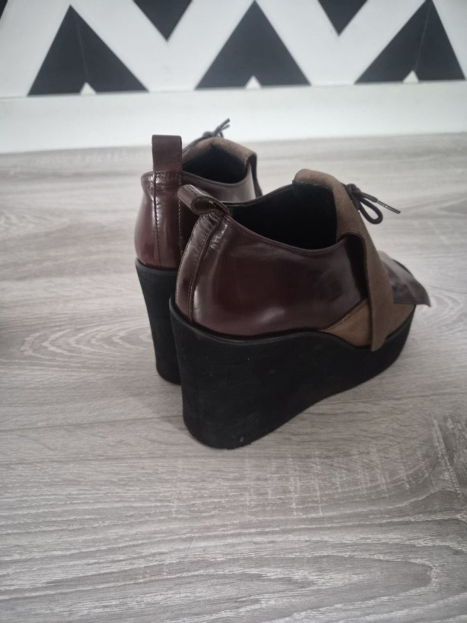Japanese Brand Koji Kuga RARE Platform Archive 90s Leather Shoes Size US 7.5 / IT 37.5 - 4 Thumbnail