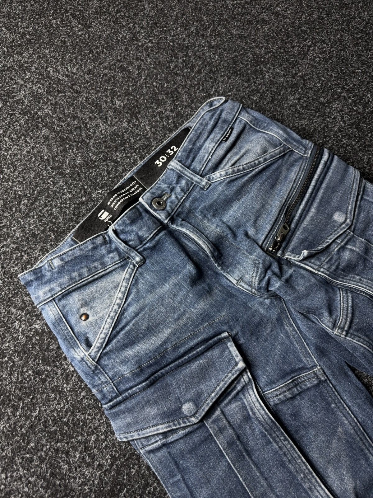 G-Star Avant Garde Japanese G-Star RAW 3D Utility Cargo Jeans W30 Size US 30 / EU 46 - 7 Thumbnail
