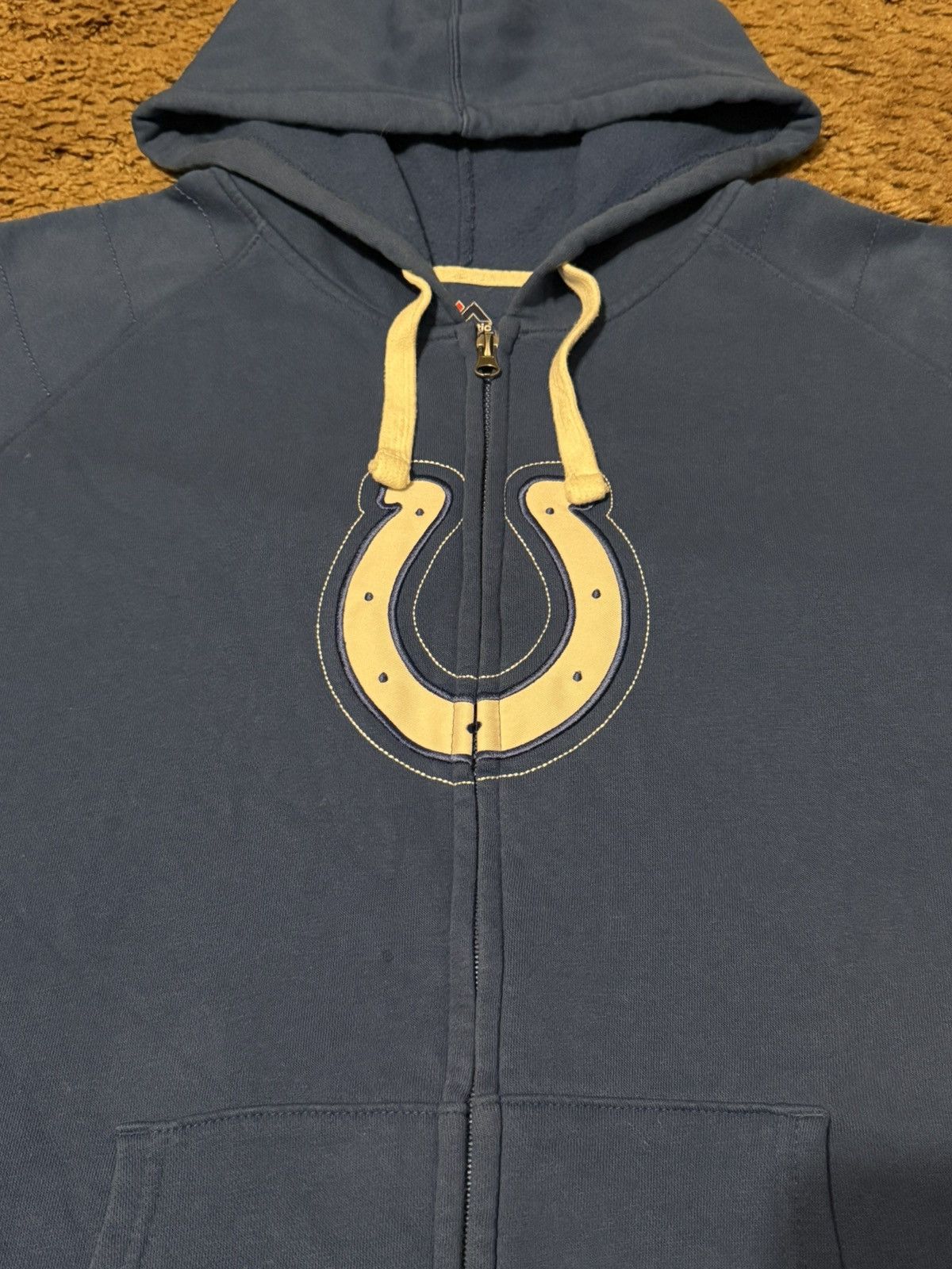 NFL Majestic NFL Indianapolis Colts Full Zip Hoodie Blue XLarge Size US XL / EU 56 / 4 - 4 Thumbnail