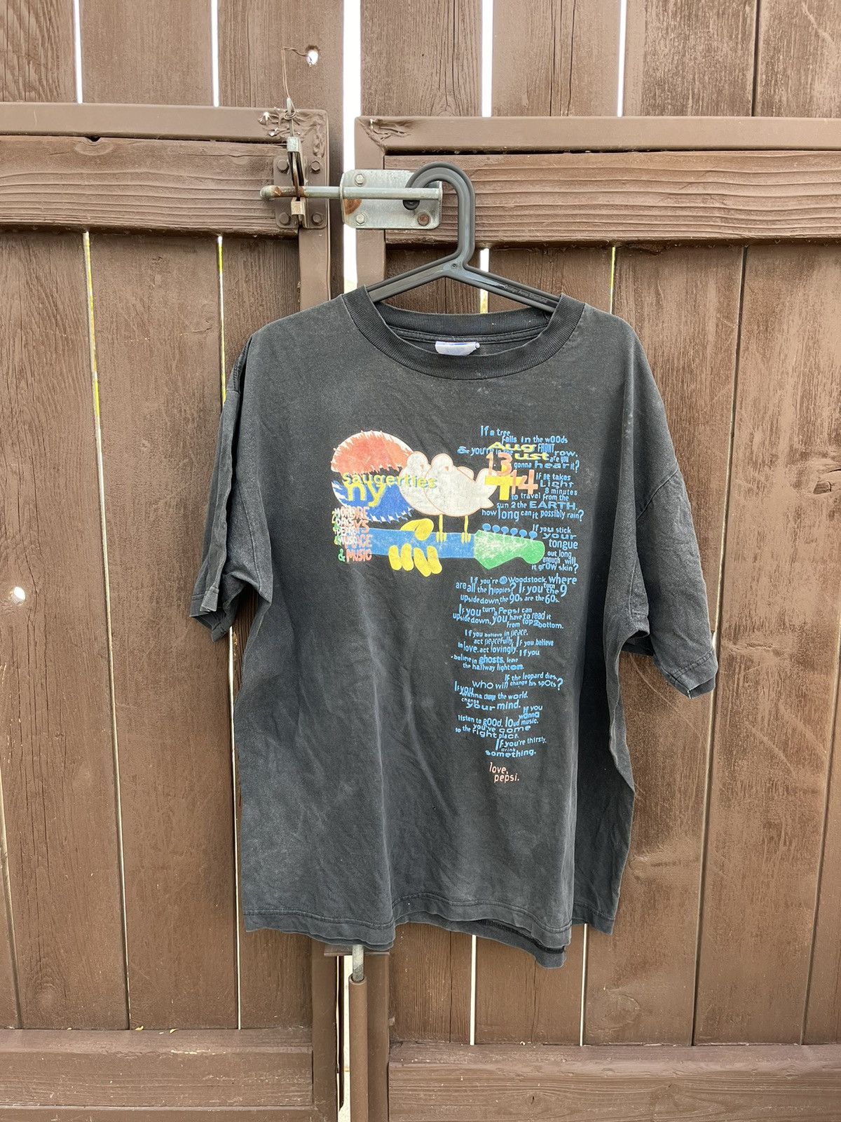Vintage vintage 90s woodstock pepsi tee Size US XL / EU 56 / 4 - 1 Thumbnail