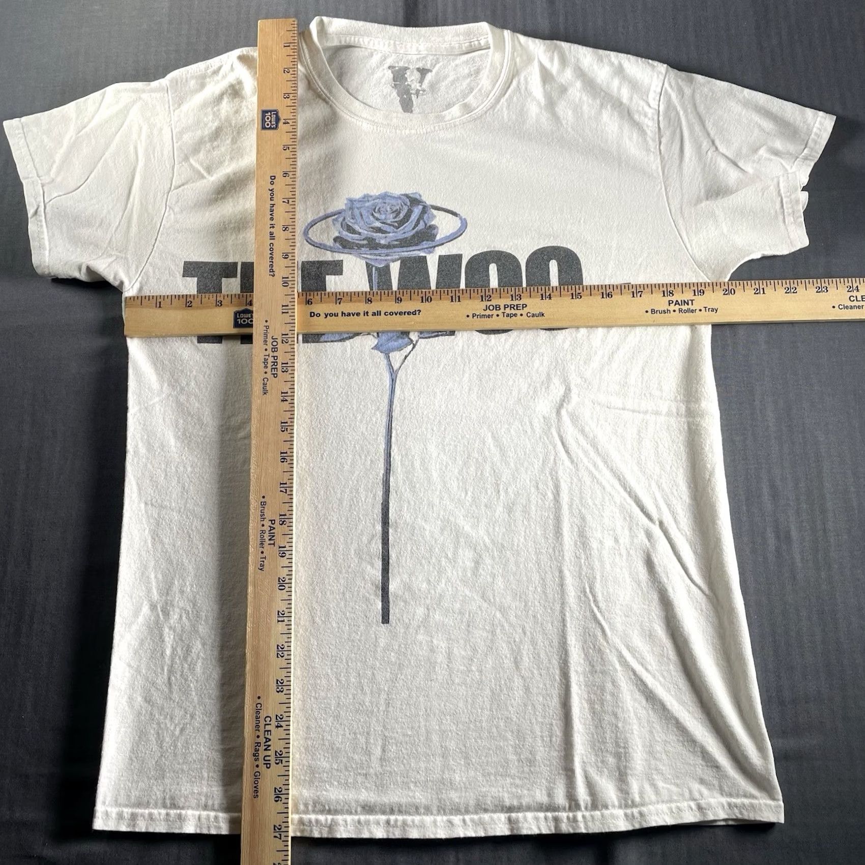 Vlone Pop Smoke x VLONE Shirt Mens Medium The Woo Rose Floral V Graphic White Size US M / EU 48-50 / 2 - 4 Thumbnail
