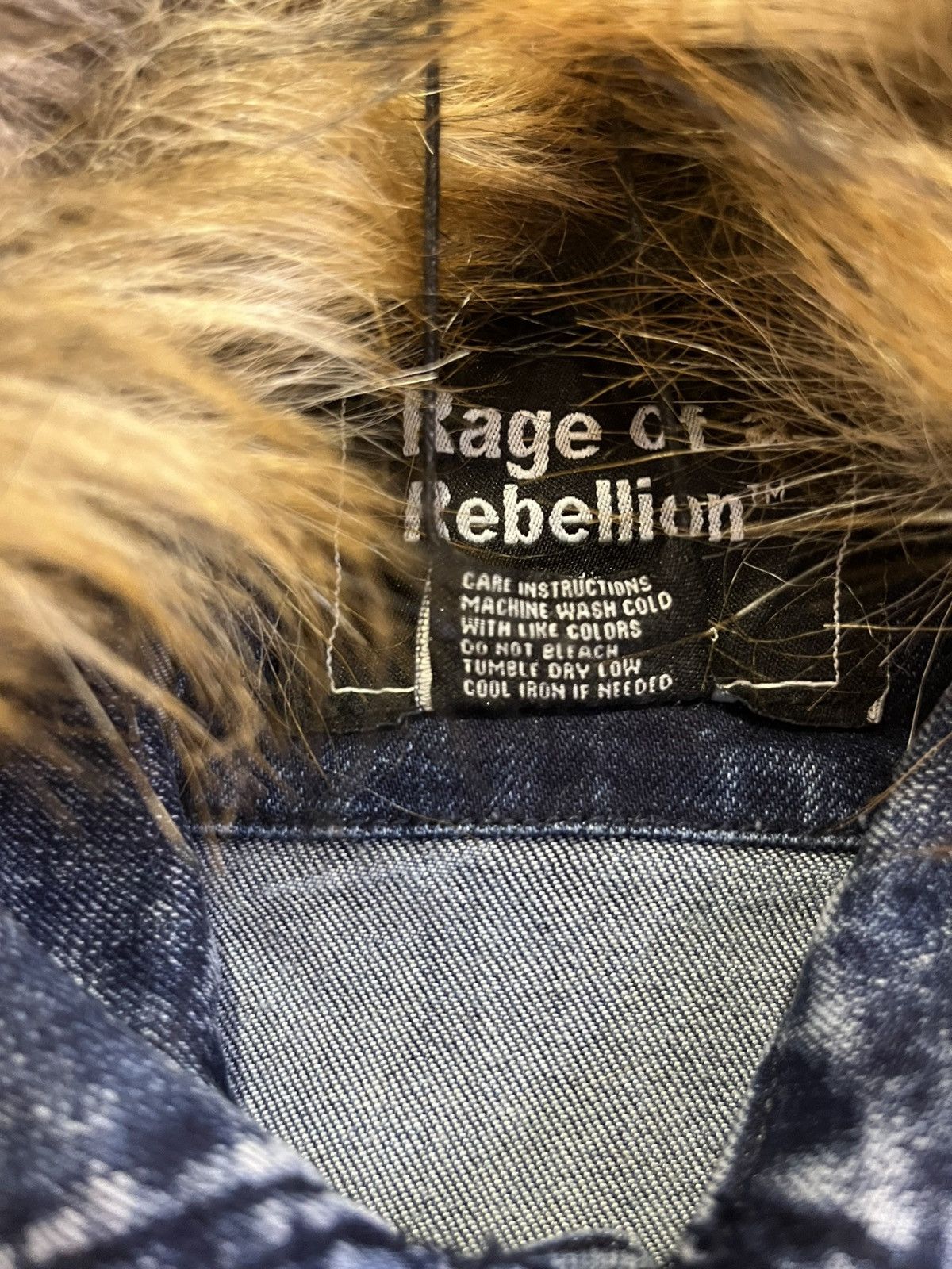Other Denim Jacket with Fur Collar Size US XXL / EU 58 / 5 - 4 Thumbnail