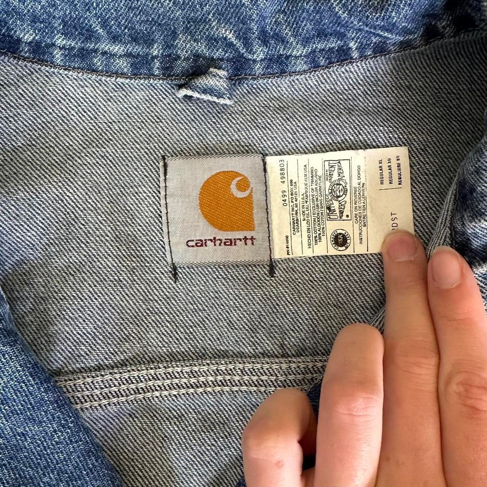 Carhartt vintage carhartt button up jean jacket Size US XL / EU 56 / 4 - 3 Thumbnail