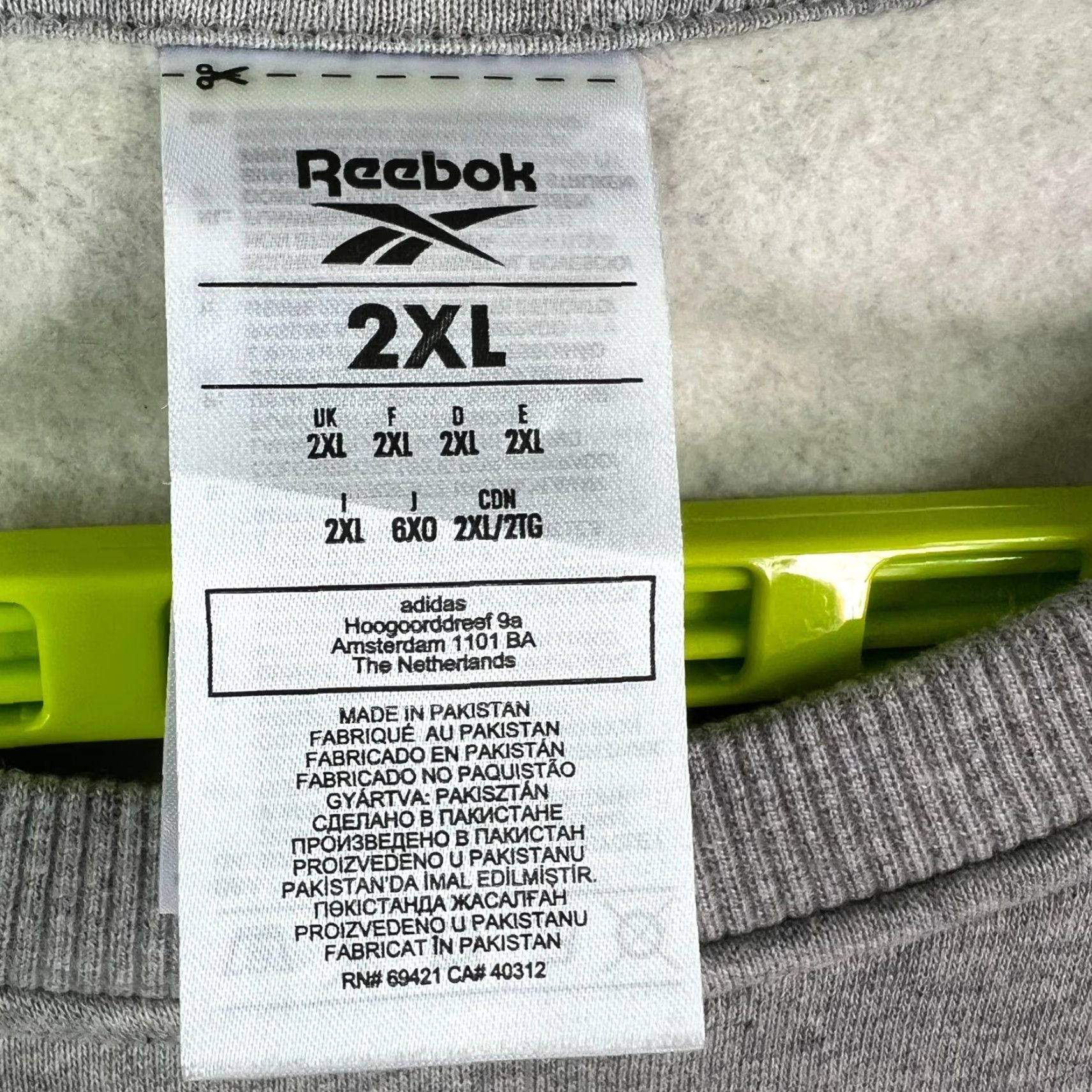 Reebok Reebok Training Sweatshirt Mens 2XL Gray Long Sleeve Spell Out NWT Size US XXL / EU 58 / 5 - 5 Thumbnail