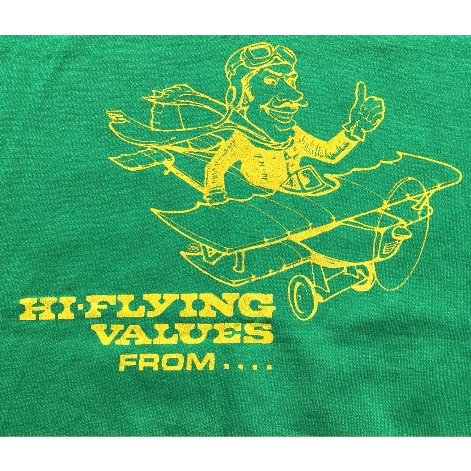 Vintage VINTAGE WPL 7190 T Shirt Men XL Green HI FLYING Jim Fisker’s Fine Foods Fountain City IN Graphic Tee Sportswear/Beach Size US XL / EU 56 / 4 - 3 Thumbnail
