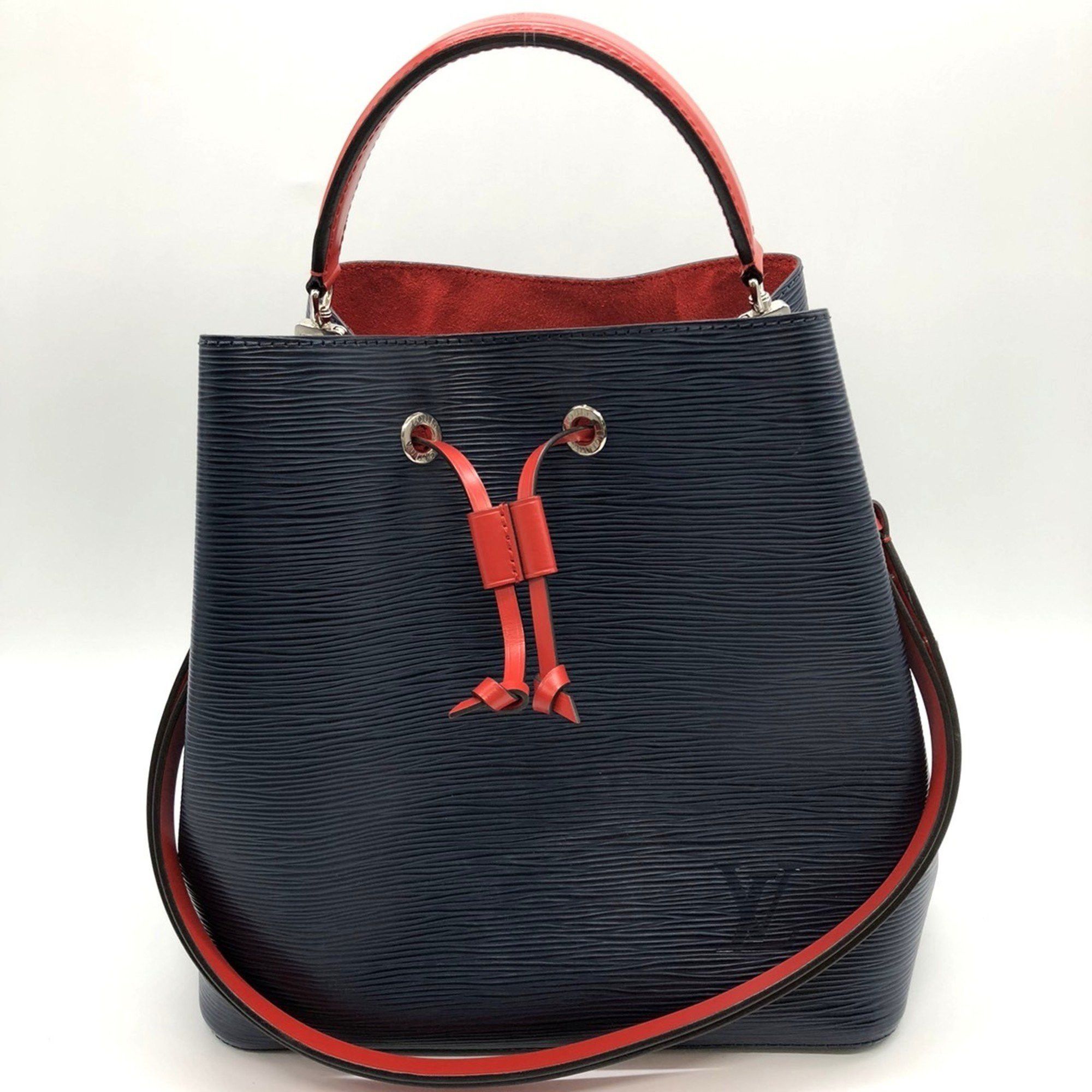 Louis Vuitton Neonoe M54367 Shoulder Bag Epi Leather Navy Red Women's in Blue