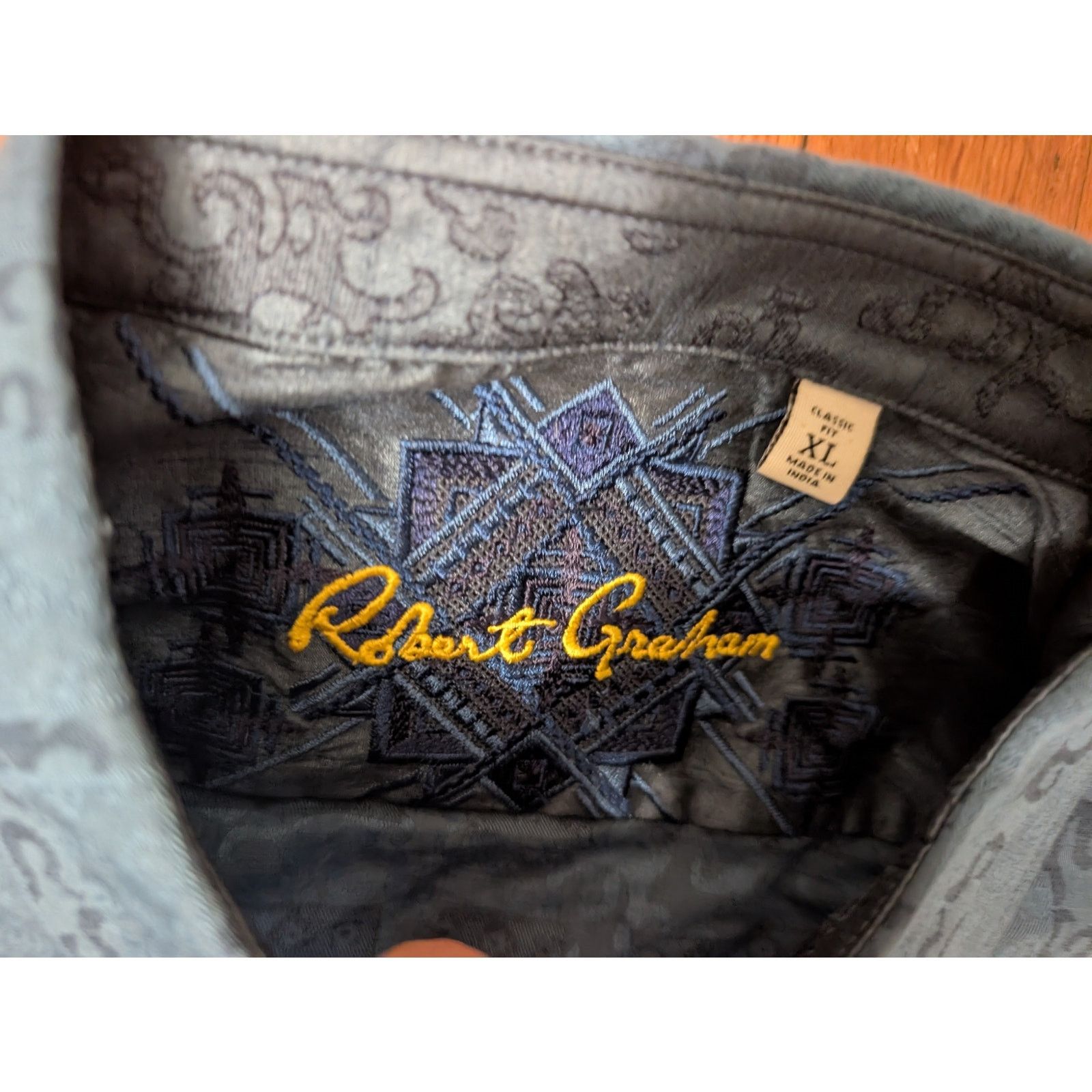 Robert Graham Robert Graham Mens Blue Button-Down Shirt XL Size US XL / EU 56 / 4 - 6 Thumbnail