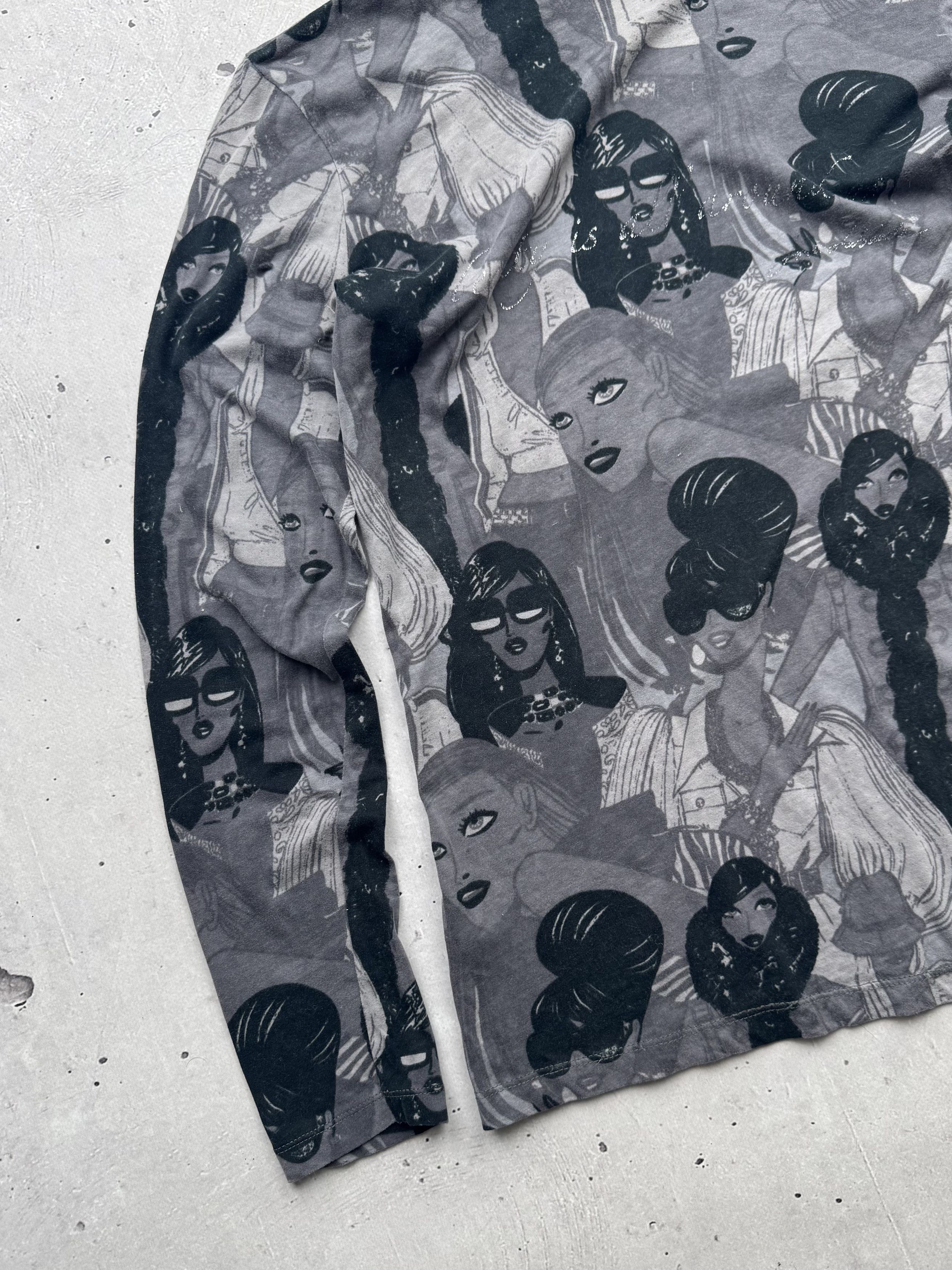 Japanese Brand Vintage Girl Printed Long Sleeve Size M / US 6-8 / IT 42-44 - 2 Thumbnail