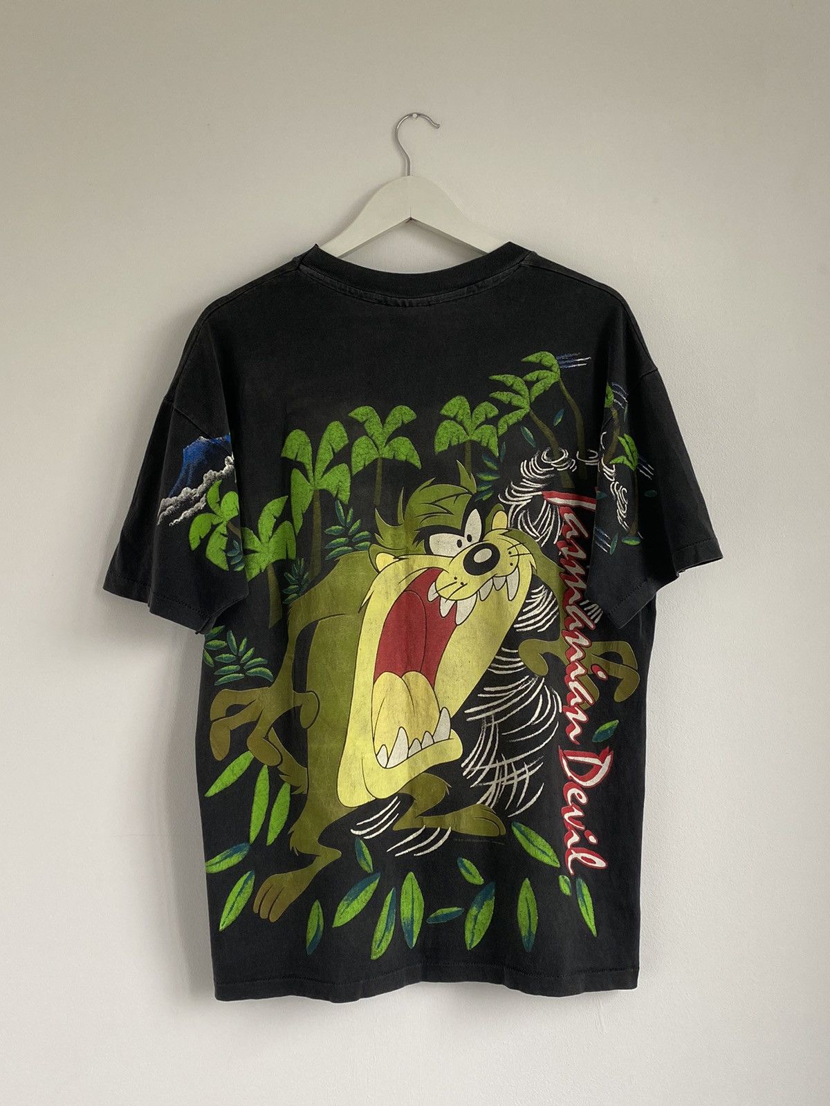 Cartoon Network × Vintage Vintage 1993 Looney Tunes Tasmanian Devil All Overprint Tee Size US L / EU 52-54 / 3 - 2 Thumbnail