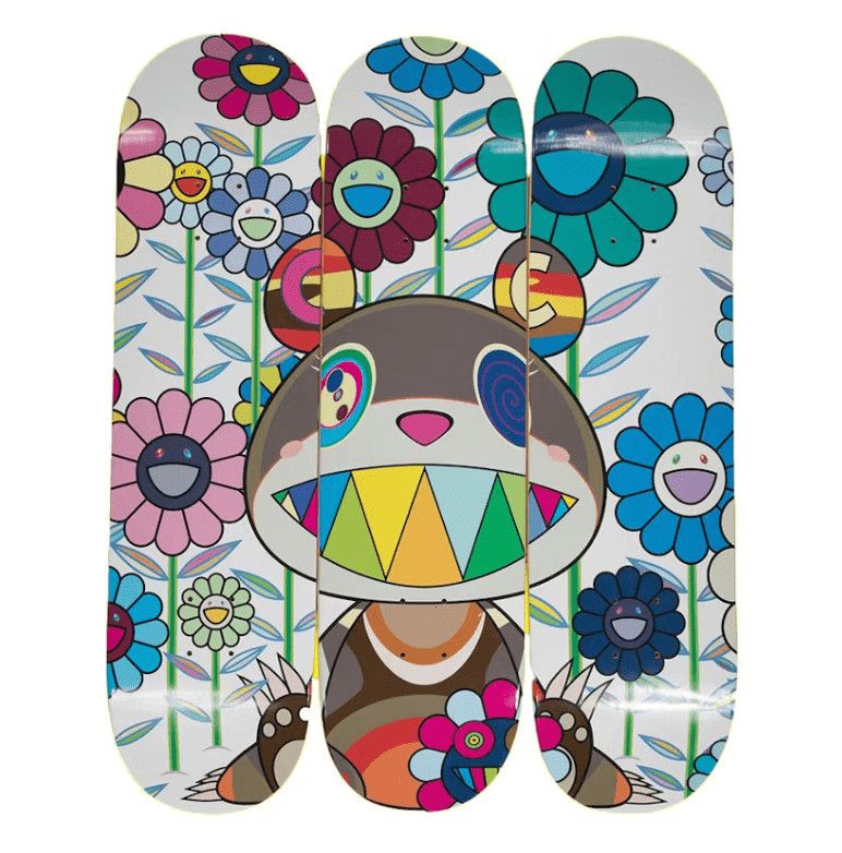 スケートボード Takashi Murakami Camo Skull Skateboard s-l400.jpg