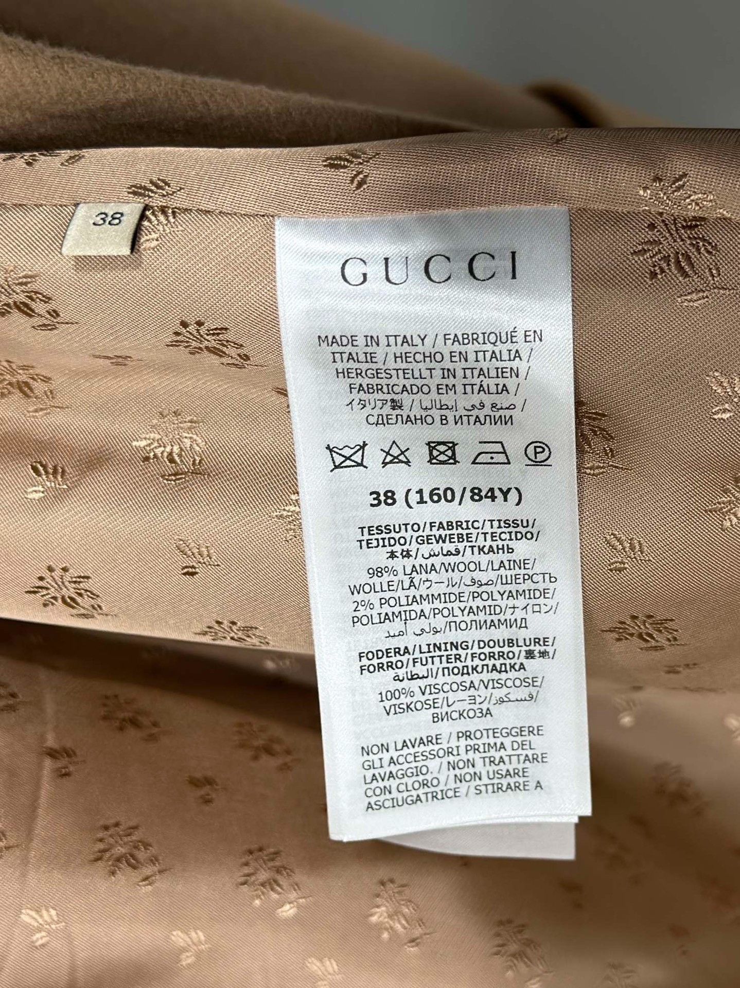 Gucci Gucci Love March Series Solid Color Wool Jacket 2501-Nextar Size US M / EU 48-50 / 2 - 5 Thumbnail