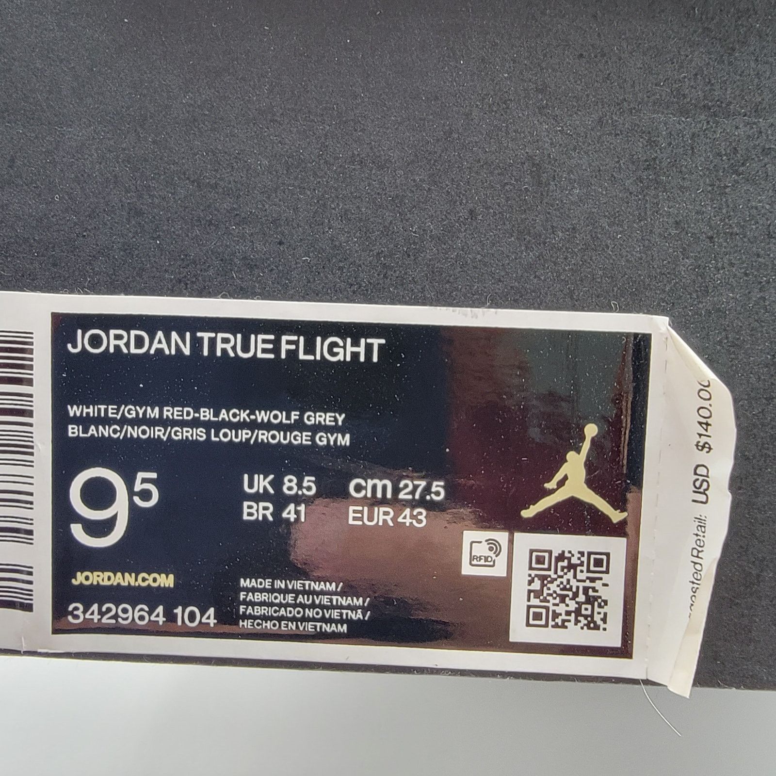 Jordan Brand Air Jordan True Flight 'White Cement' Mens Sz 9.5 342964-104 Size US 9.5 / EU 42-43 - 8 Thumbnail