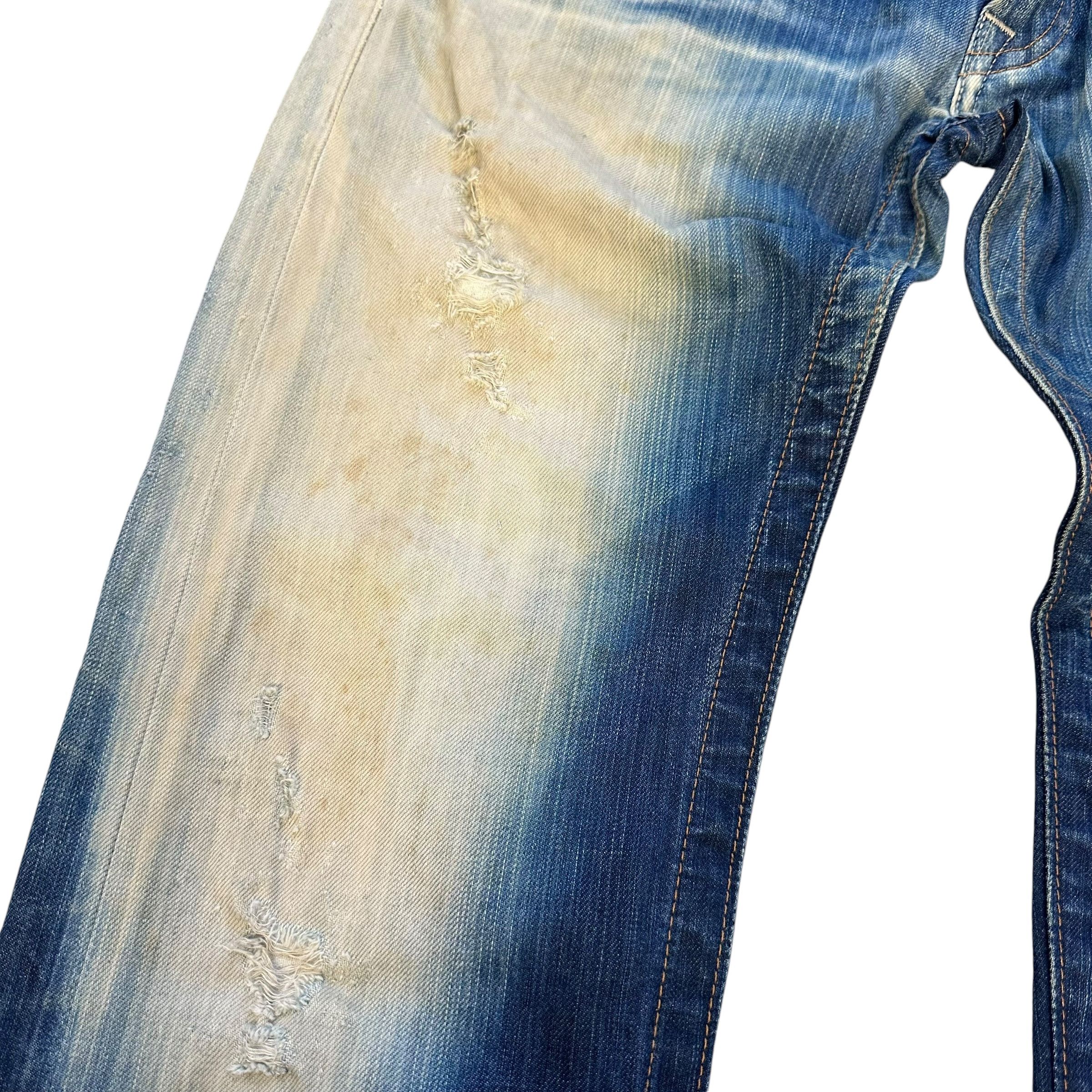 Replay REPLAY R81 Asolo Italy Trashed Washed Denim Pant #A58-1330 Size US 30 / EU 46 - 5 Thumbnail