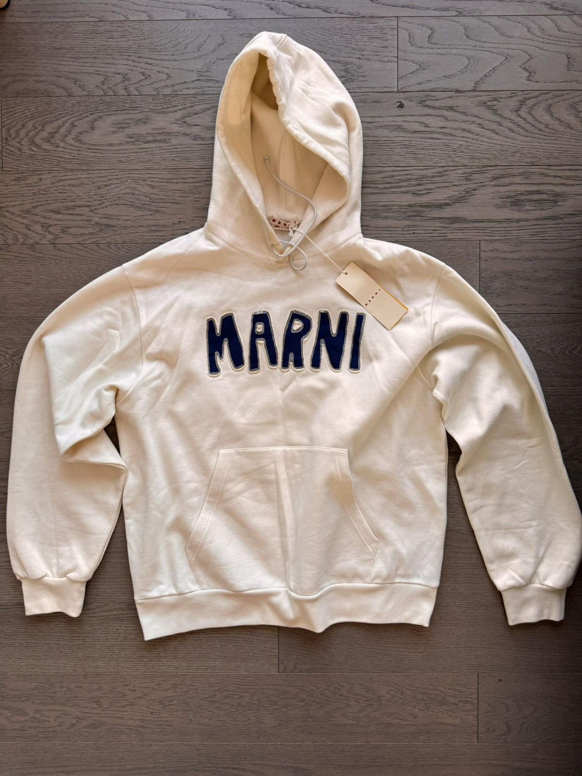 Image of Marni Cream And Blue Hoodie, Men's (Size XL)