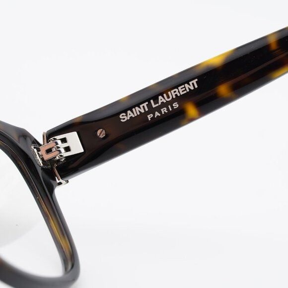Saint Laurent Paris Saint Laurent SLM132 005 Square Eyeglasses Dark Havana 55mm Size ONE SIZE - 8 Thumbnail