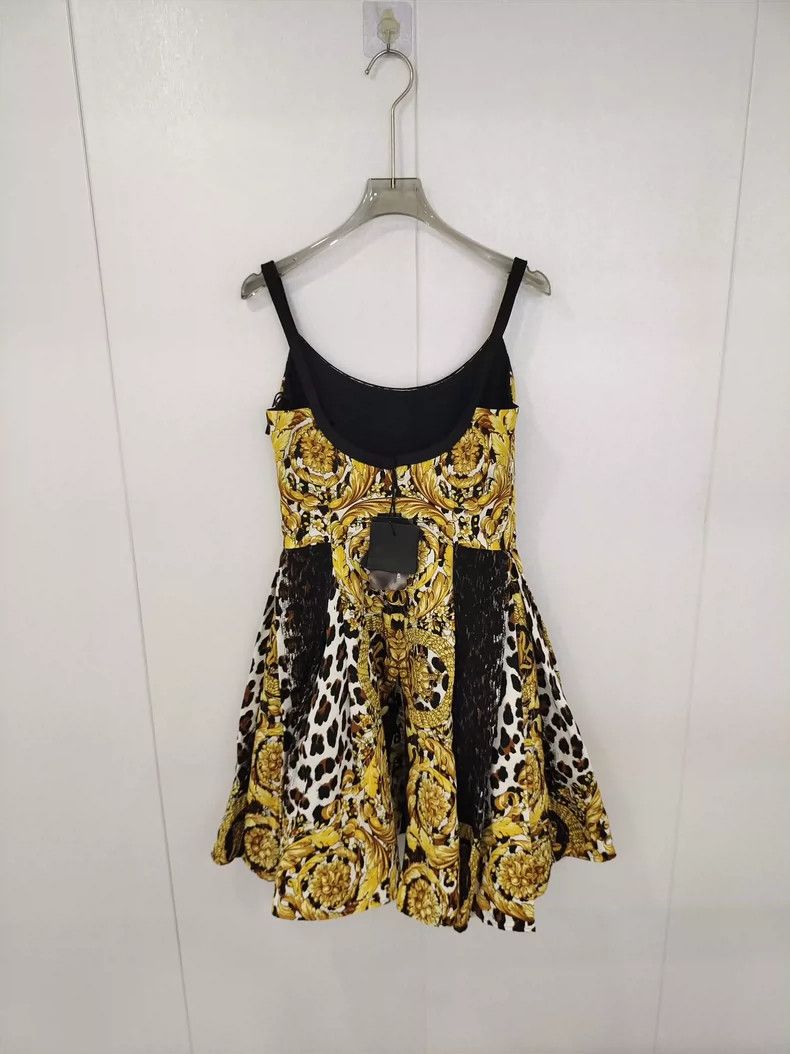 Versace A short skirt with a slip