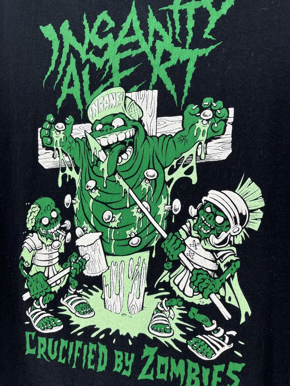 Band Tees × Vintage Vintage 00s Insanity Alert Metal Band Grunge Faded Double Size US L / EU 52-54 / 3 - 7 Thumbnail