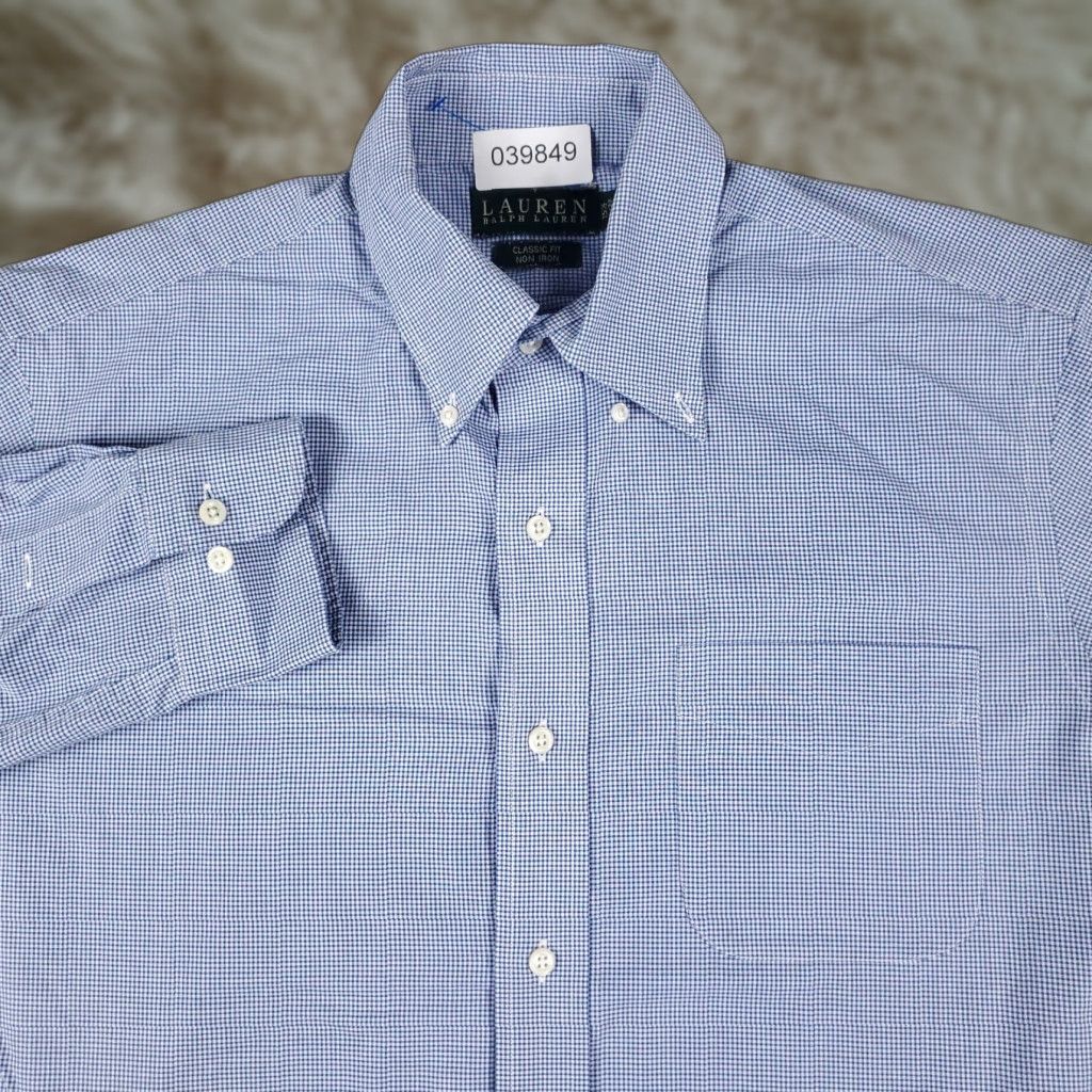Ralph Lauren Ralph Lauren Shirt Mens 15.5 Blue Dress Shirt Button-Down Long Sleeve Size 40R - 1 Thumbnail
