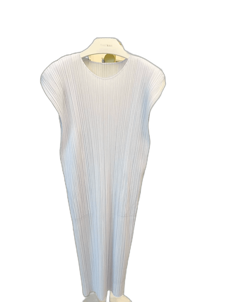 Issey Miyake Light Blue Pleated Dress by Issey Miyake Size XL / US 12-14 / IT 48-50 - 1 Thumbnail