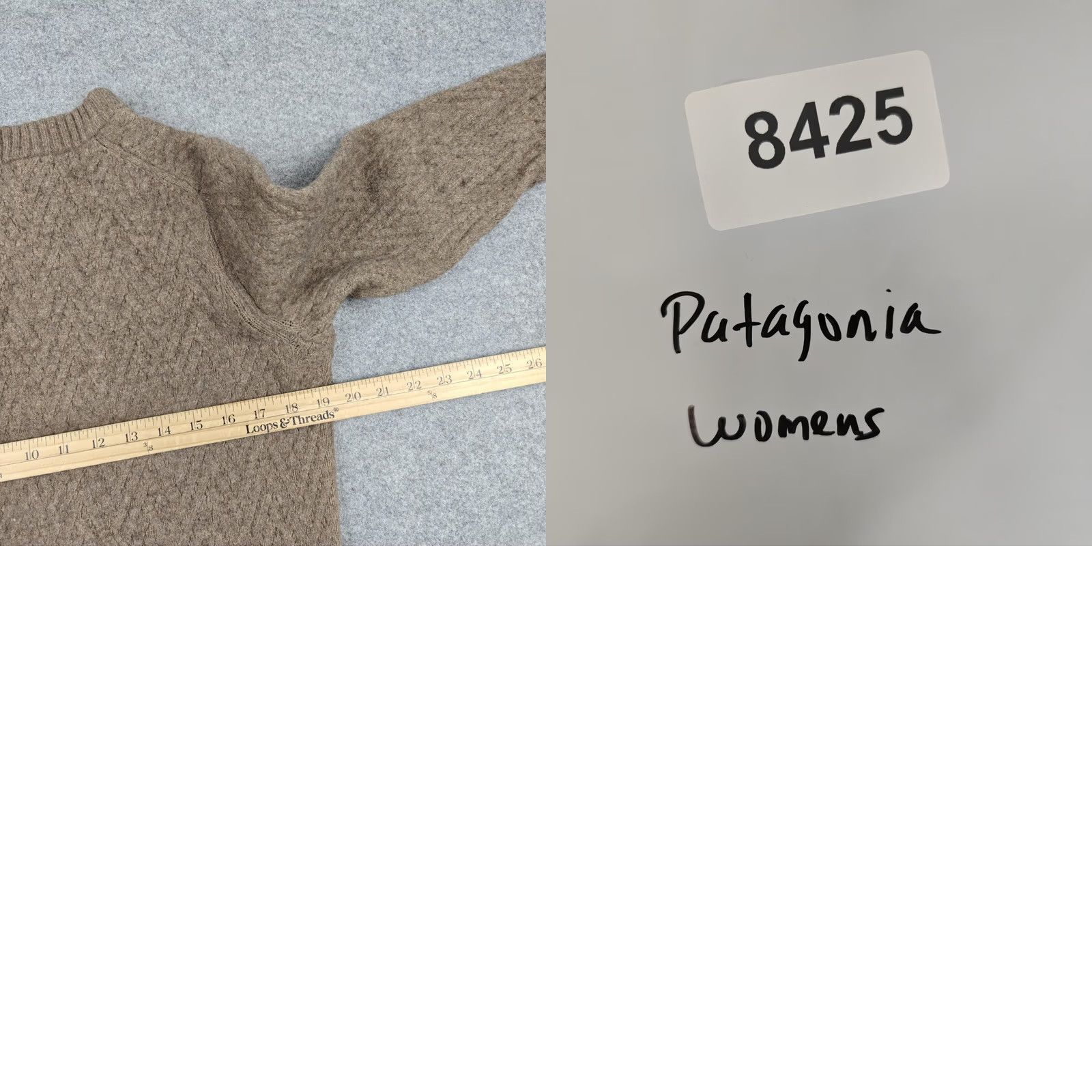 Patagonia Patagonia Sweater Womens XL Brown Recycled Wool Diamond Knit Crewneck Pullover Size XL / US 12-14 / IT 48-50 - 8 Thumbnail