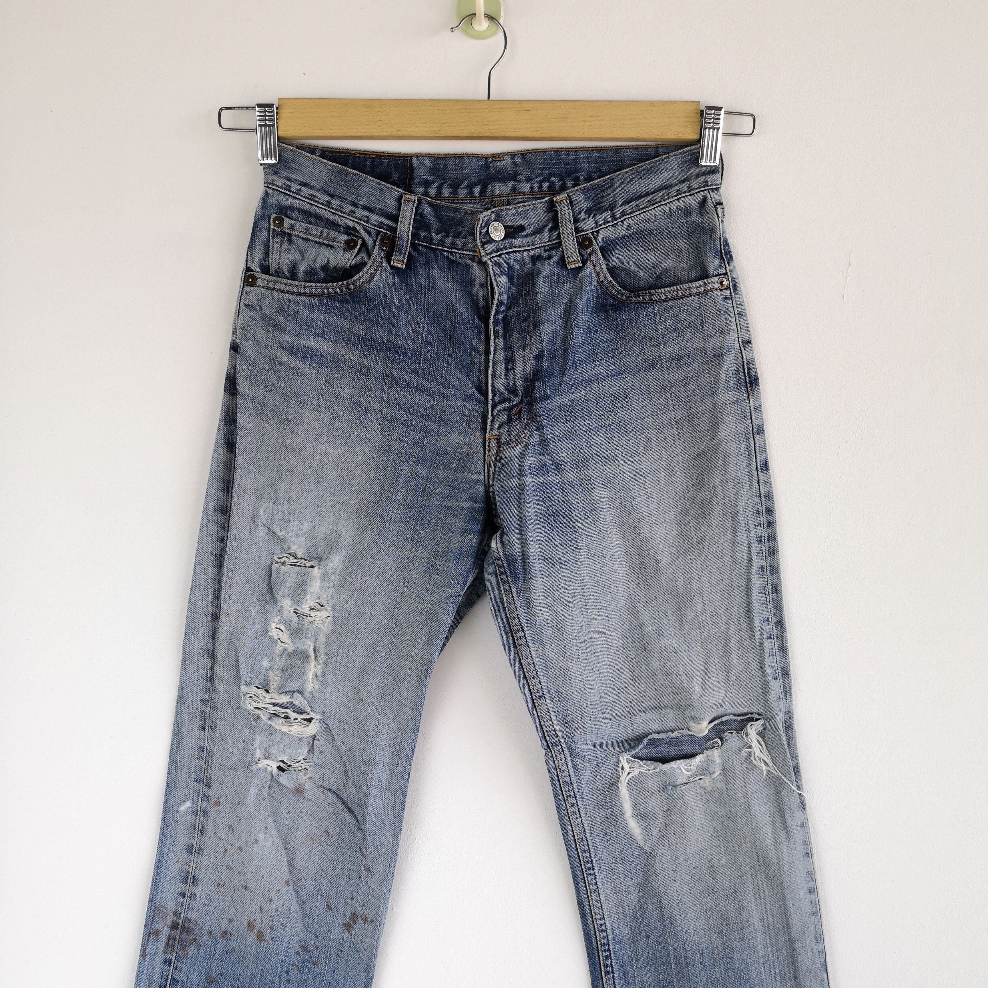 Levi's Vintage Levis Sun Faded Jeans Distressed Light Wash Denim Size 28" / US 6 / IT 42 - 3 Thumbnail