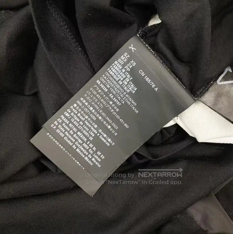 Prada Prada Black Cotton T-Shirt for Women. Size XS / US 0-2 / IT 36-38 - 4 Thumbnail