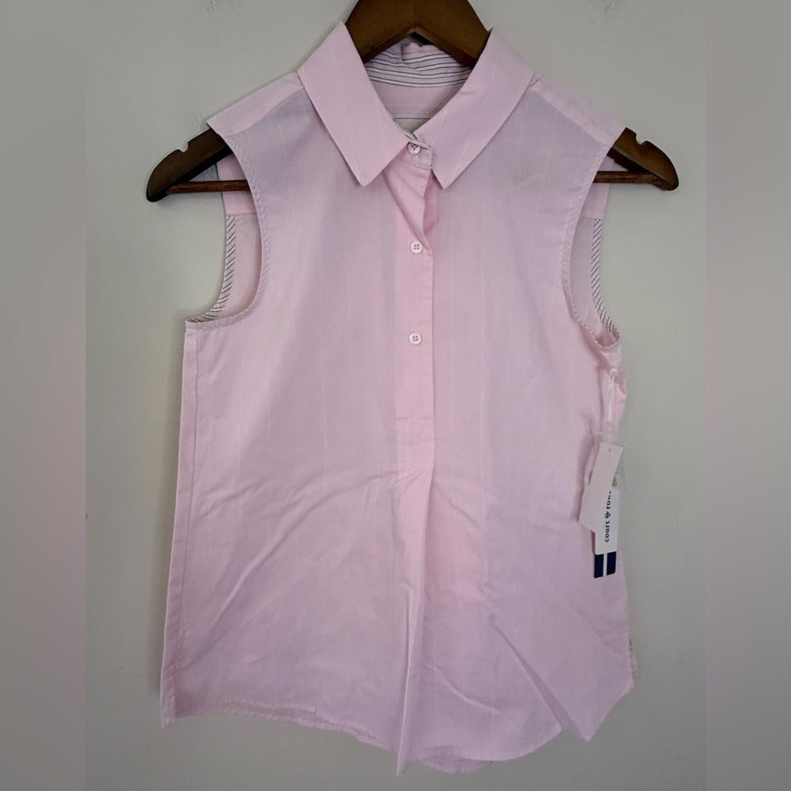 Other Court & Rowe pink sleeveless button up shirt SZ XXS Size XXS / US 00 / IT 34 - 1 Thumbnail