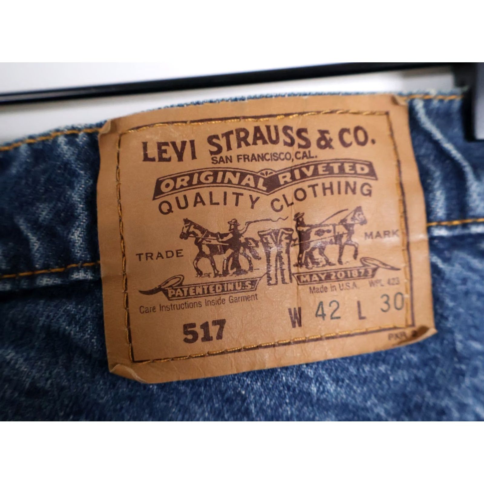 Levi's VINTAGE Levi's 517 Jeans Men Bootcut 1994 38 x 29 Blue Orange Tab VTG 90s Size US 38 / EU 54 - 3 Thumbnail