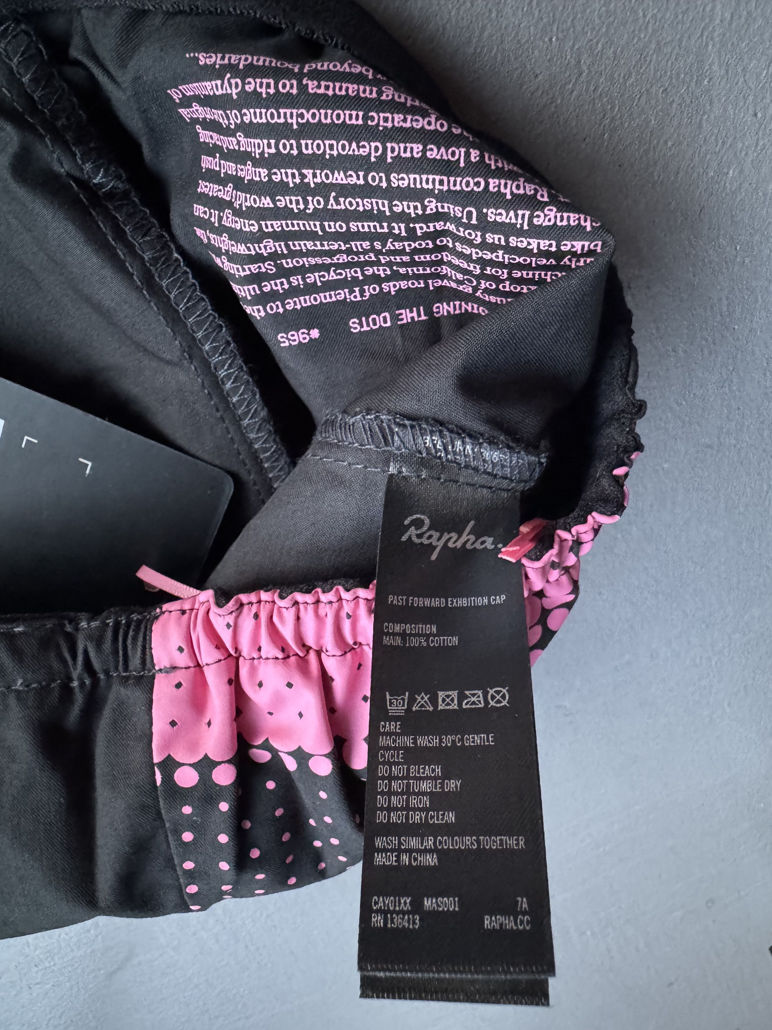 Rapha Rapha Past Forward Cycling Cap, Pink Black, One Size Size ONE SIZE - 3 Thumbnail