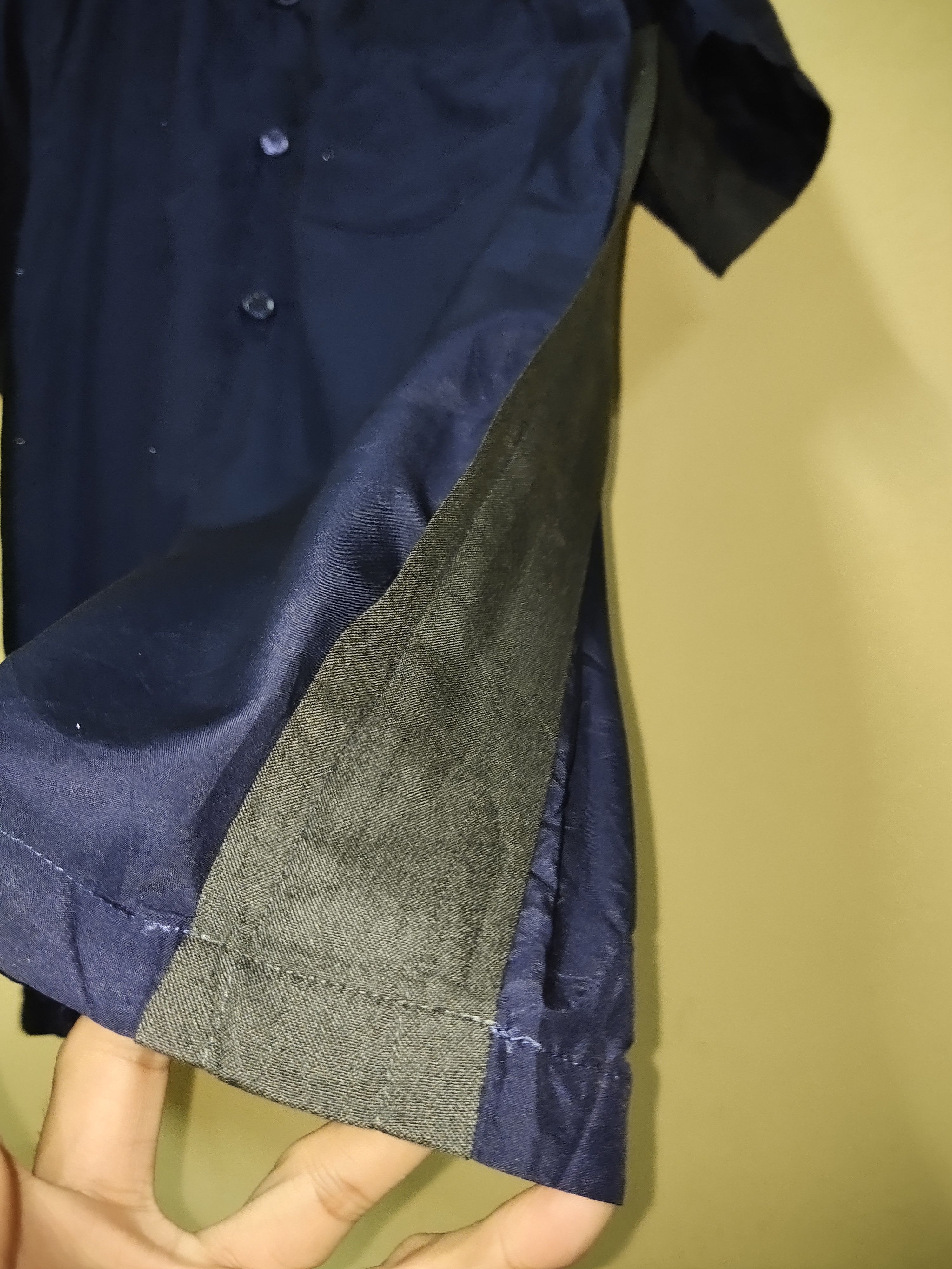 Vintage × Yohji Yamamoto Rare Yohji Yamamoto Pour Homme 100% Rayon Shirt Button Up Size US L / EU 52-54 / 3 - 6 Thumbnail
