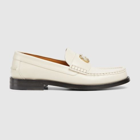 oc11z1025 Double G Loafer Shoes in White