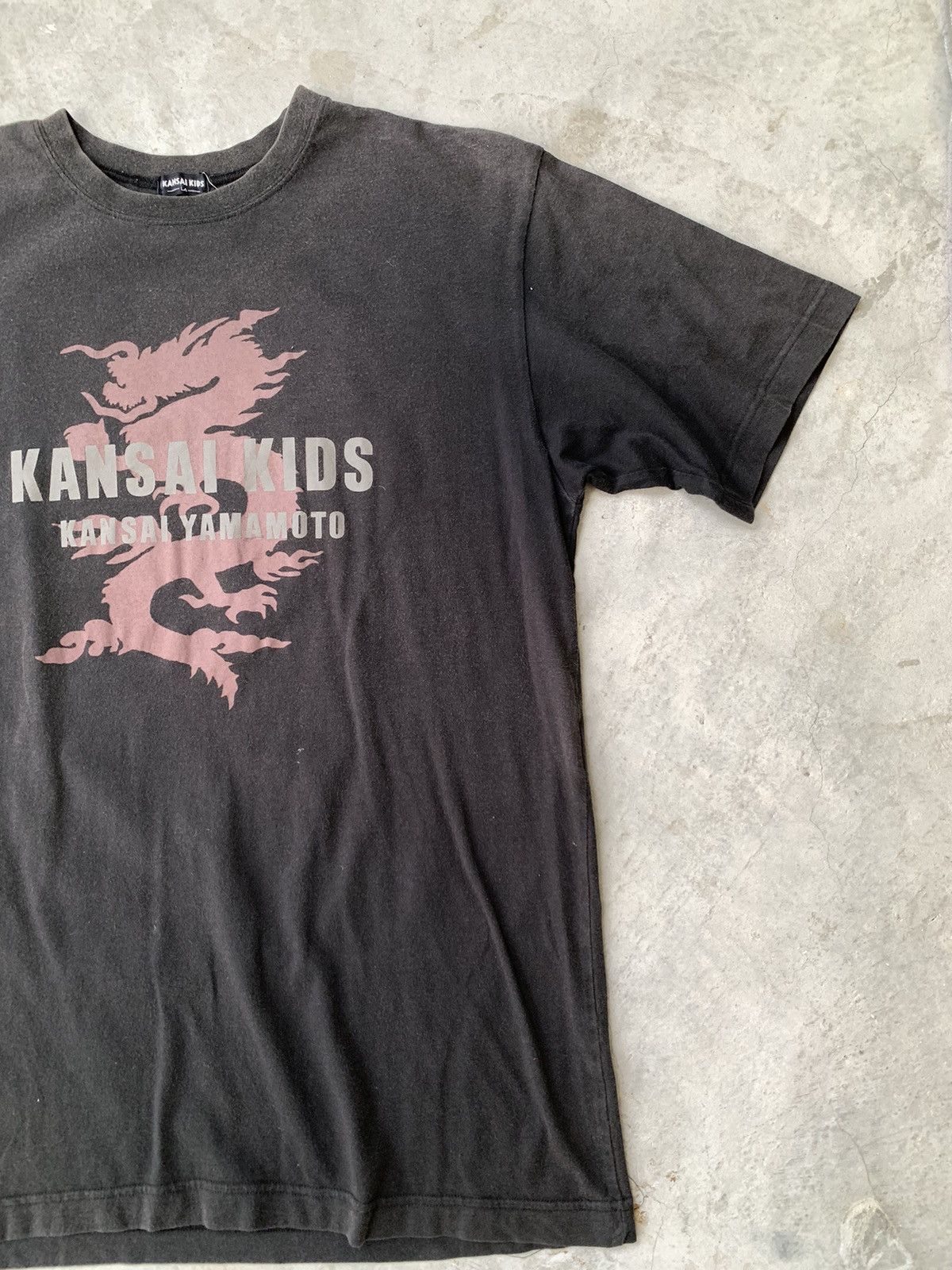 Japanese Brand × Kansai Yamamoto × Vintage Vtg Dragon Kansai Kids Natural Faded Size US L / EU 52-54 / 3 - 3 Thumbnail